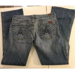 7 FAM A Pocket Denim Jeans Bootcut Medium Wash